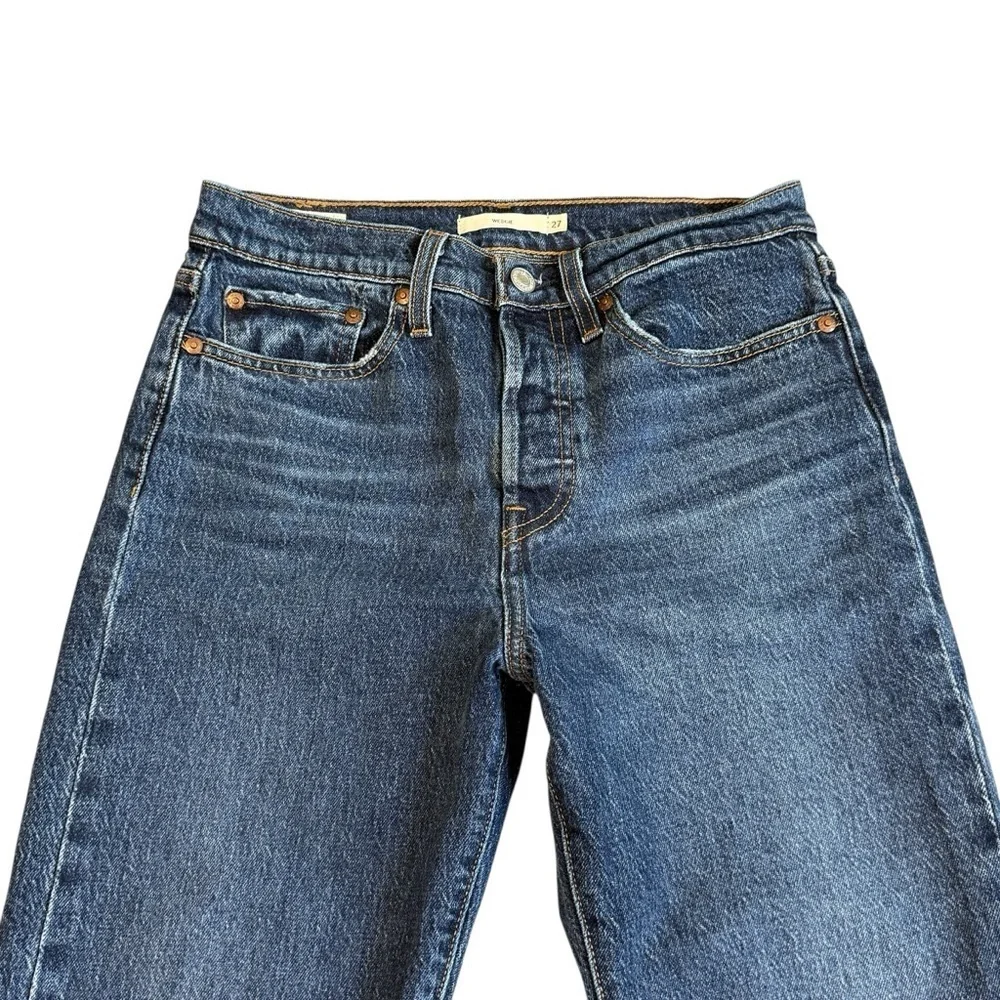 Levi’s Premium Wedgie Fit Button Fly Ankle Jeans Blue Size 27 #1732
